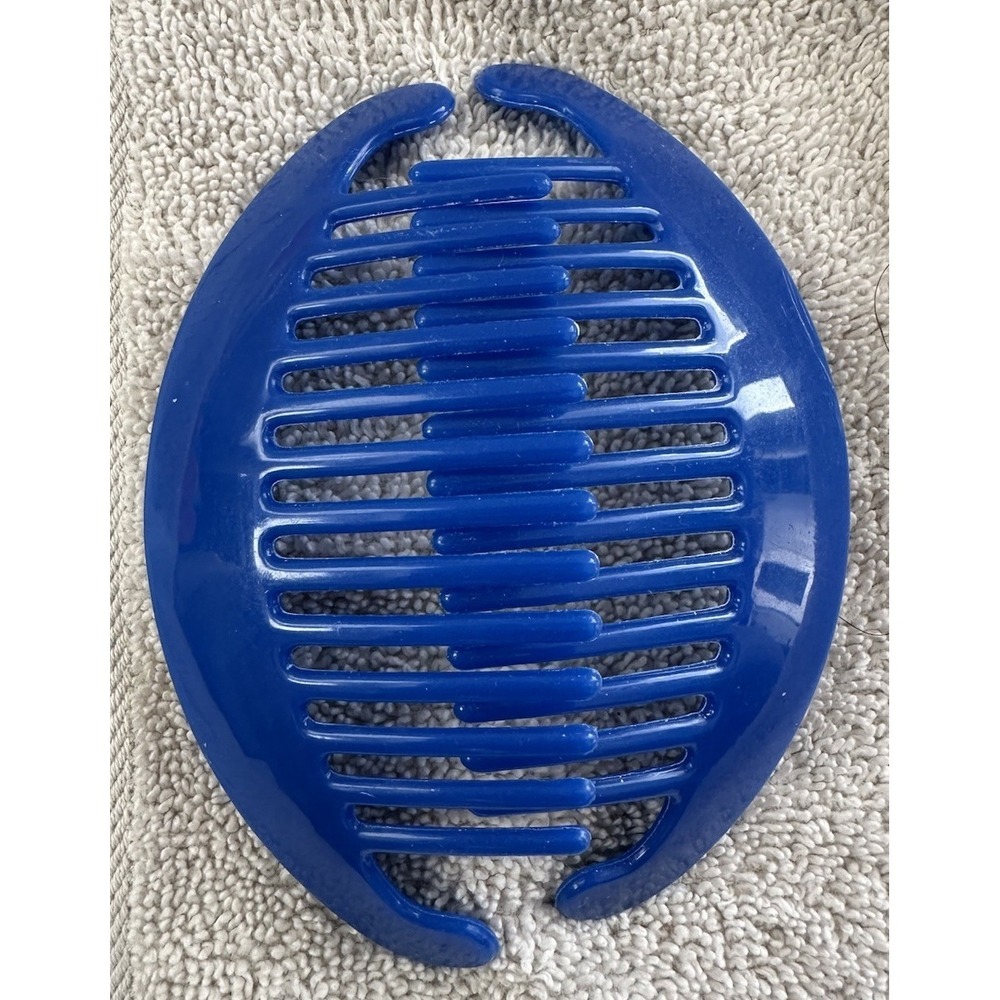 Vintage GOODY TZERS Hair Cincher Comb Banana Clip 4.5 inch 1980s Blue